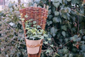 Deko- Gartenstab aus Weidenruten