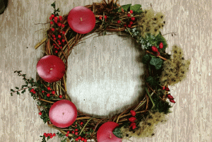 Adventskranz aus Weide