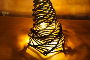 Lampe in Rasseltechnik