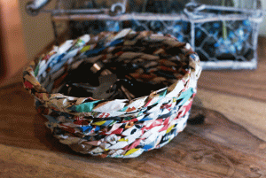 "Ich war einmal eine Zeitung“ – Recycling-Körbchen