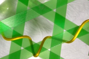 Hexagonales Geflecht mit Recycling-Material